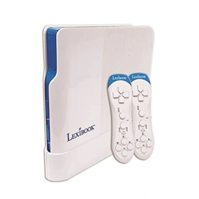 Imagen de Lexibook, Consola de Juegos TV, 200 Juegos, 32 bits, Adaptador USB C, Blanco/Azul, JG7430