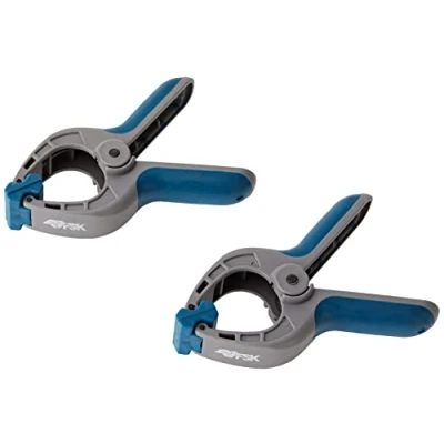 Imagen de Ferrestock FSKPRS001 12pcs pinzas de sujeción con resorte, mango antideslizante, mandíbulas giratorias, muelle extra fuerte, apertura máxima 39mm, profundidad 40mm