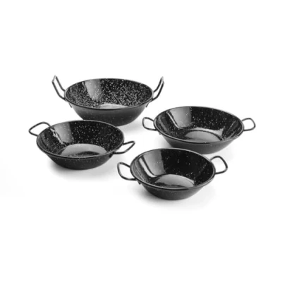 Imagen de HENDI Paellera esmaltada, modelo hondo, para cocinar y servir, apta varias fuentes de calor, excepto cocina inducción, el lavavajillas, diámetro 170x(h)40mm, chapa acero esmaltado