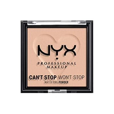 Imagen de NYX Professional Makeup Can&#039;t Stop Won&#039;t Polvos Matificantes, Acabado Mate, Tono Medium