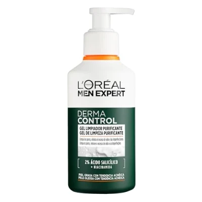 Imagen de L&#039;ORÉAL Paris Men Expert Derma Control Gel Limpiador Purificante con Ácido Salicílico y Niacinamida Para Pieles Grasas Tendencia Acnéica