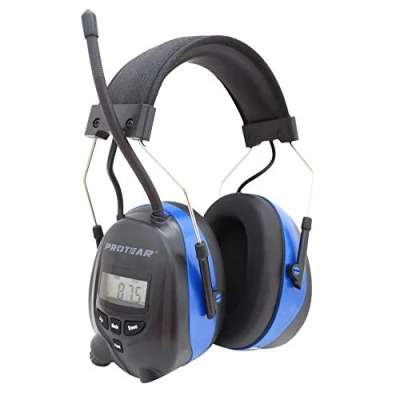 Imagen de PROTEAR Defensores de oídos con Bluetooth y radio FM/AM, micrófono integrado, para taller, jardín/siega, tractores, certificado CE SNR 30dB