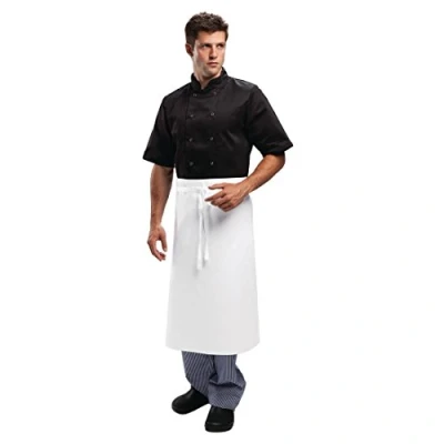 Imagen de Los blancos Chefs ropa A501 Regular cintura delantal, polialgodón, 36 &quot; x 30&#039;&#039; cm largo