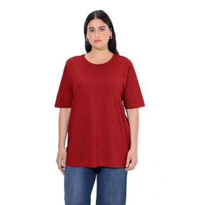 Imagen de Ulla Popken Rundhals, Camiseta para Mujer, Rojo (Rot 51), 44