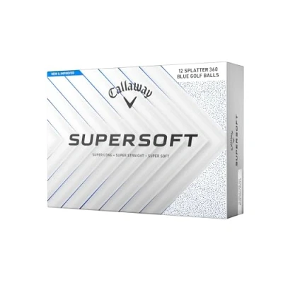 Imagen de Callaway New Supersoft Splatter 360 2025, Bolas de Golf (Azul)