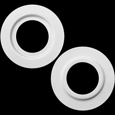 Imagen de Anilla Reductor de Pantalla Lámpara Metal Blanca para Ajuste Luz Placa ES/E27 a BC/B22 Convertidor Adaptador Arandelas (2)