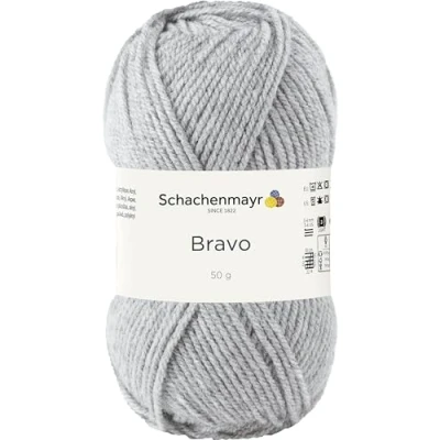 Imagen de Schachenmayr Bravo, 50G Hellgrau Meliert Hilos para Tejer A Mano