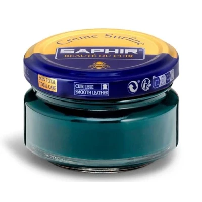 Imagen de SAPHIR Crème Surfine 50 ml Pommadier Crema para Nutrir y Suavizar los Cueros Lisos (Verde Oscuro 20)