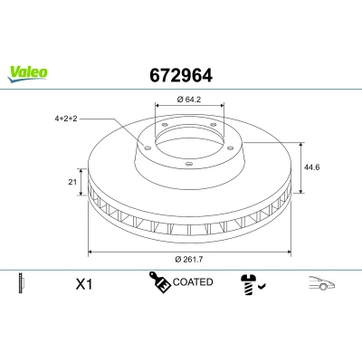 Imagen de VALEO Disco de freno HONDA: CIVIC 7 Hatchback, 6 Fastback, MG: MG ZR ZS Berlina, Hatchback 672964