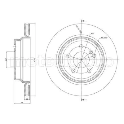 Imagen de Disco de freno METELLI 23 0625C