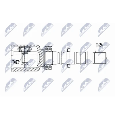 Imagen de NTY NPW TY 036 Junta Homocinética lado de engranaje, Eje delantero, derecha TOYOTA: RAV4 III SUV