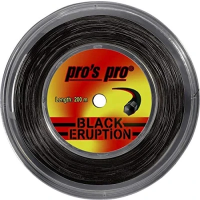 Imagen de P3 International Pros Pro Black Eruption Cordaje de Tenis 200m Rollo 1.30mm Negro