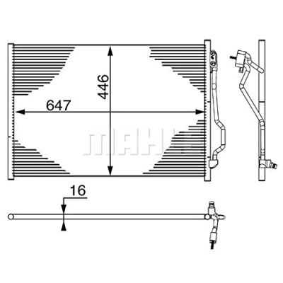 Imagen de MAHLE ORIGINAL AC 6 000S Condensador sin secador 662, 667