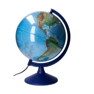 Imagen de Globo terraqueo con luz fisico y politico diametro 30 cm.