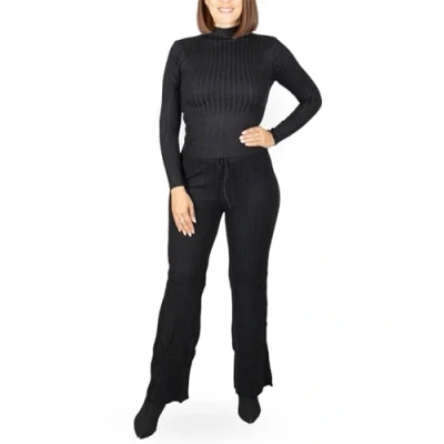 Imagen de MAGIC SELECT Conjunto Punto Mujer 2 Piezas de Jersey Manga Larga con Pantalon Ajustable Cordones. Set para Invierno, Otoño. Talla L
