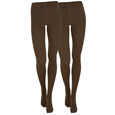 Imagen de Yenita Medias térmicas para mujer con forro polar (paquete de 2 o 4 unidades), color negro, Marrón, rojo, azul, Pack L XL