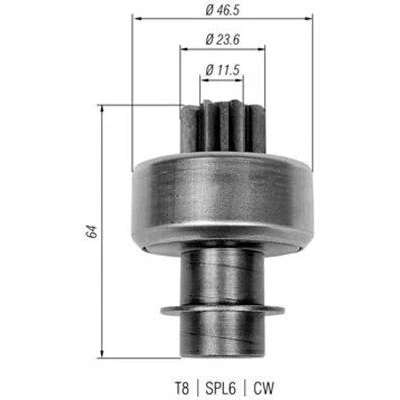 Imagen de MAGNETI MARELLI 940113020336 Piñón, arrancador