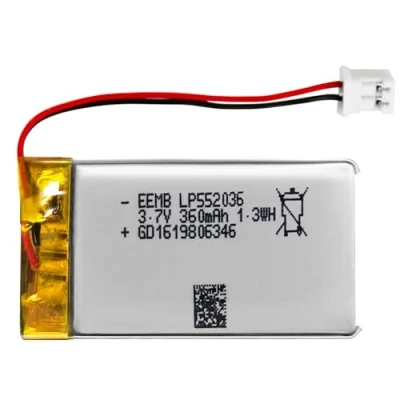 Imagen de EEMB Lithium Polymer batería 3.7V 360mAh 552036 Paquete de Recargable Lipo con Conector JST para VXI Blue Parrott: confirme la polaridad del Dispositivo y Antes Comprar