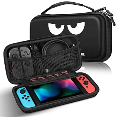 Imagen de Fintie Funda Compatible con Nintendo Switch/Switch OLED (2021) Estuche Protector de Transporte 10 Ranuras para Tarjetas Juego y Bolsillo Joy con, No Tocar