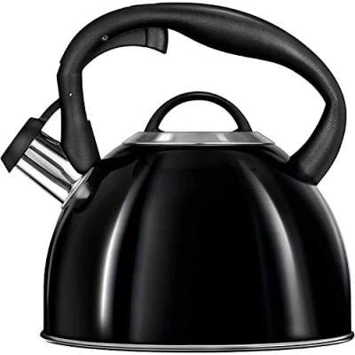 Imagen de Smile MCN13/C Hervidor Inducción, Tetera con Silbato, Todo Tipo de Cocinas, 3 L, Acero Inoxidable, Mango Tacto Frío, Negra