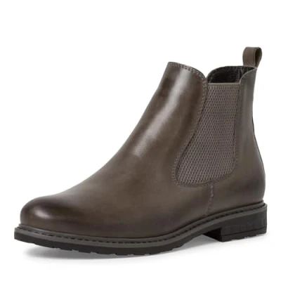 Imagen de Tamaris Mujer 1 25056 41, Botas Estilo Chelsea, Cuero Gris, 36 EU