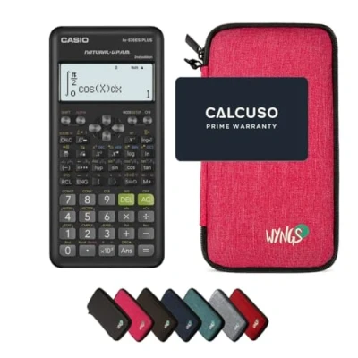Imagen de Casio fx 570ES Plus 2nd Edition Incluyendo una Funda Protectora de WYNGS en Rosa Paquete básico (Inglés)