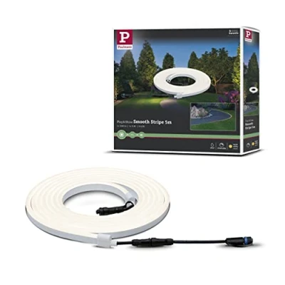 Imagen de Paulmann 94191 luminaria exterior LED Plug &amp; Shine, strip incl. 1x31 W IP67 regulable, exterior, blanco, de jardín, plástico, 3000 K