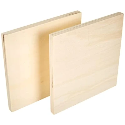 Imagen de Artemio 14002351 Juego de 2 Placas cuadradas, Madera, Beige, 15 x 1,2 cm