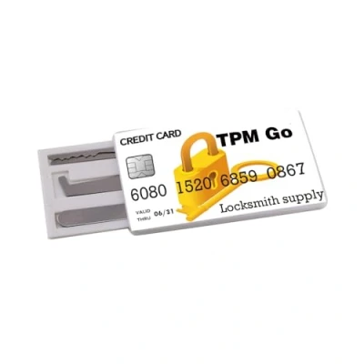 Imagen de TPM Go juego de 5 herramientas ganzúas bloqueo ocultas en tarjeta, mini portátiles