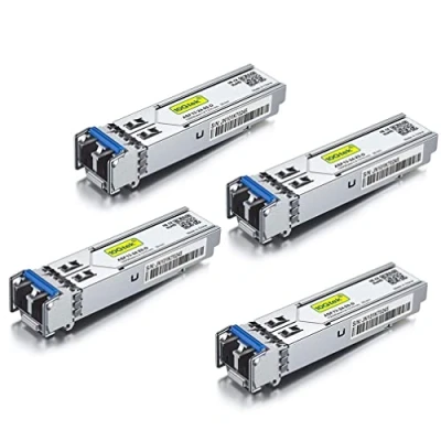 Imagen de [4 Pack] 10Gtek® Gigabit Módulo SFP Monomodo, 1000Base LX LC Transceiver, Compatible para Cisco GLC LH SMD, Ubiquiti, Netgear, D Link, TP Zyxel, Mikrotik, Open Switch, 4pcs