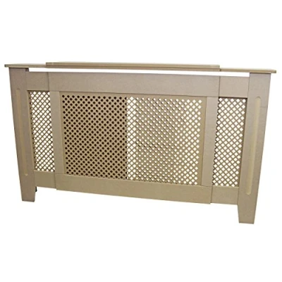 Imagen de Cubreradiador para Esconder Ocultar Radiadores MDF Anchura Ajustable 1400 1920mm Cubierta Radiador Acabado Natural Moderno Cubreradiadores Cubre con Cepillo Limpieza GRATIS Radiator Cover