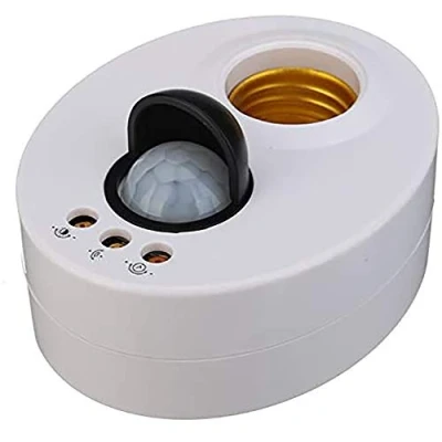 Imagen de POFET luz LED AC110V 240V E27 Base de Bombilla Sensor infrarrojo IR automático Pared Soporte lámpara Enchufe Detector Interruptor Movimiento PIR