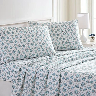 Imagen de Modern Threads sábanas Estampadas de Microfibra Suave, Lujo, Incluye sábana encimera, Bajera Ajustable con Bolsillos Profundos y Fundas Almohada Forever Roses Twin