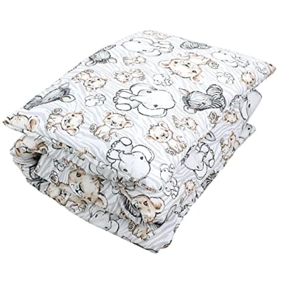 Imagen de TupTam Juego de Edredón Infantil con Dibujos para Toda la Temporada Nórdica Almohada Plana 2pcs., Safari, 135x100 cm