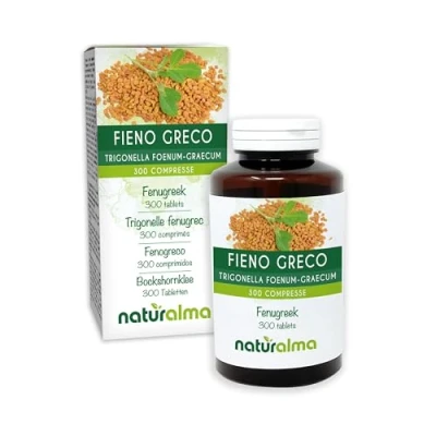 Imagen de Fenogreco o Alholva (Trigonella foenum graecum) semillas Naturalma 150 g 300 comprimidos Complemento alimenticio Natural y Vegano