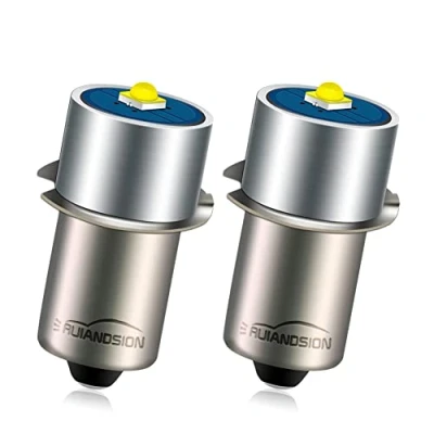 Imagen de Ruiandsion 2 bombillas LED de 3 V P13.5S W y 200 lm 2525 repuesto para linterna antorcha, faro, color blanco