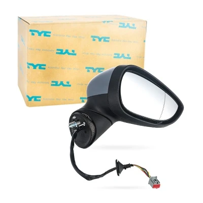 Imagen de Espejo retrovisor Tyc 310 0129 derecha imprimado para ajuste elect. espejo, asférico, calefactable FORD: FIESTA 6, 6 Van