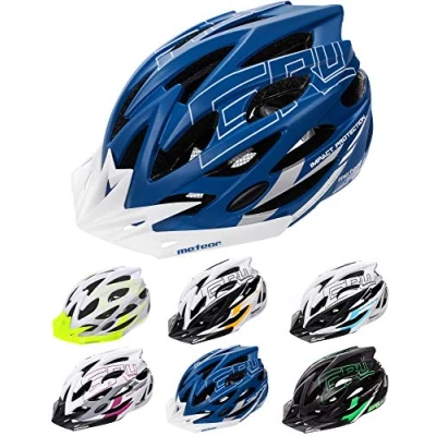 Imagen de meteor Cascos Casco Bicicleta Helmet Bici Adulto Skate Ciclismo Patineta Patines Monopatines Accesorios Gruver (L (58 61 cm), Azul/Blanco)