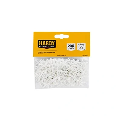 Imagen de HARDY WORKING TOOLS cruces para azulejos Accesorios azulejos, ayuda la colocación de espaciadores juntas 1,5 mm 200 unidades