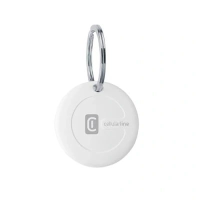 Imagen de Etiqueta de rastreo Cellularline BTTRACY1W, Compatible con Apple iOS Find My, 1 Unidad, Batería reemplazable, Resistente al agua, Blanco