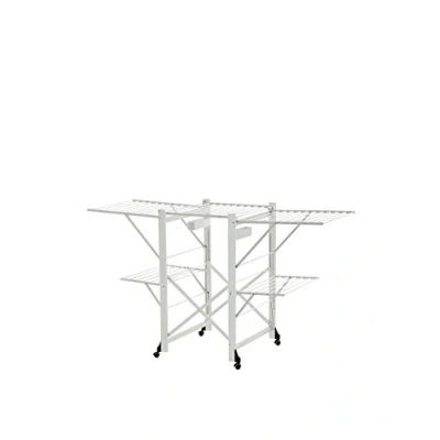 Imagen de Arredamenti Italia Tendedero GABBIANO, Madera Plegable Extensible 30 m para Tender Color: Blanco Ar It il Cuore del Legno
