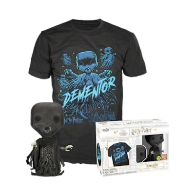 Imagen de Funko Pop! &amp; tee: Harry Potter Dementor Purpurina Medium Camiseta, Franela Ropa con Figura de Vinilo Coleccionable Idea Regalo Juguetes y Camiseta Manga Corta para Adultos Hombres