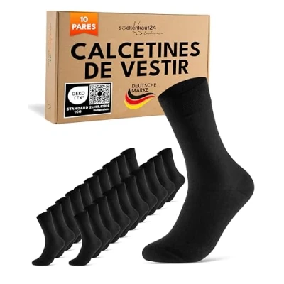 Imagen de sockenkauf24 Calcetines Tobilleros Hombre Mujer 10 Pares Cortos Algodón Transpirables (Negro 47 50)