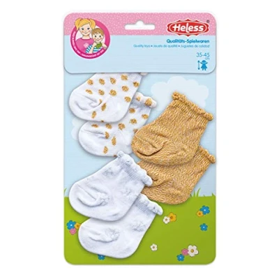 Imagen de Heless Calcetines para muñecas, 3 pares, tamaño 35 45 cm, Talla única (171)