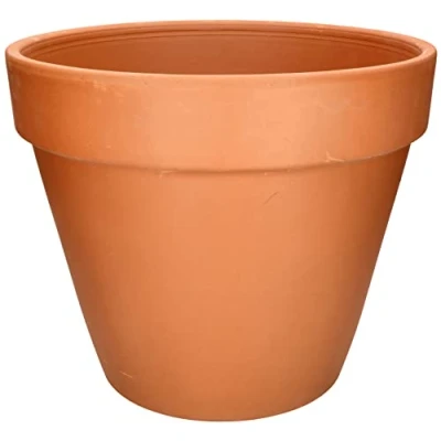 Imagen de KOTARBAU® Maceta con Borde de Terracota 43 cm para Interiores y Exteriores, Tiesto Plantas, Arcilla Terracota, balcón o jardín, Cerámica sin esmaltar
