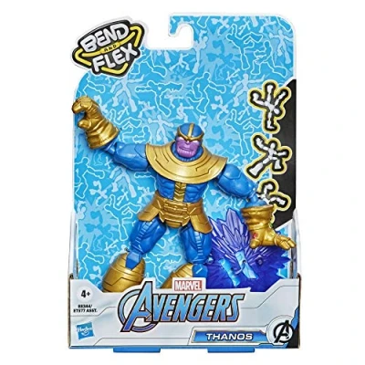 Imagen de Avengers E8344 Marvel Bend and Flex Action, 6 Inch Flexible Thanos Figure, Includes Accessory, Ages 4 Up, Multicolor