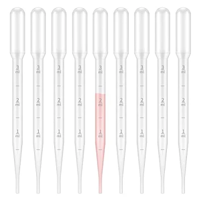 Imagen de 100PCS Pipeta,3ml Pipeta de Transferencia plástico,Desechables con escala para Mezcla Pinturas Acrílicas,Laboratorio, Aceites Esenciales