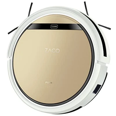 Imagen de ZACO Robot aspirador y fregasuelos V5sPro con mando a distancia, Aspiradora fregadora inteligente 2en1 para suelos duros, madera, parquet alfombras, Aspiradoras perros pelos de mascotas