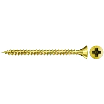 Imagen de fischer Tornillo para aglomerado (4,5 x 20 mm, cabeza avellanada, galvanizado, rosca completa Phillips PZ)