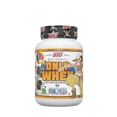 Imagen de BIG Proteinas Whey ONE PIECE Edición Exclusiva con 12 Tazos Coleccionables. Materia Prima Premium. Protein para Masa Muscular. Sin Lactosa (1Kg, Cookies &amp; Cream Blackmax cookie powder)